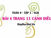 Bài 4 trang 11 Toán 9 tập 1 Cánh Diều